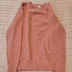 L.L. Bean Women's Soft Coral Sweater 100% Cotton